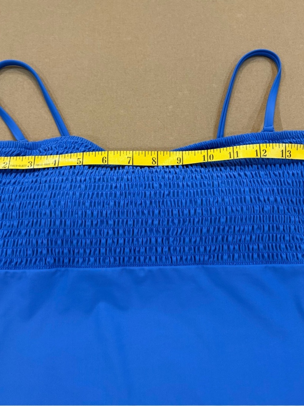 J. Crew Factory Smocked One Piece Swimsuit Blue Size Large - Picture 14 of 15